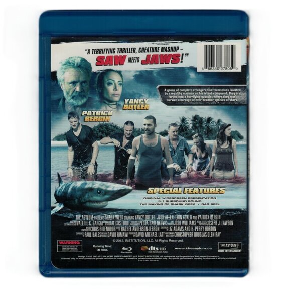 Shark Week (Blu-ray) 2012 Patrick Bergin, Yancy Butler NEW - Picture 2 of 2